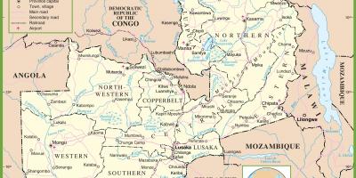 El mapa de Zambia